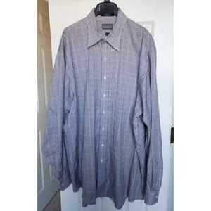 Austins Mens Button Down Shirt Long Sleeve Size 2XLT Brown Plaid